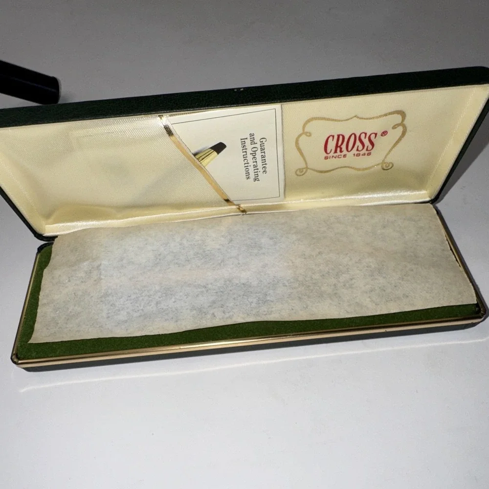 Cross Green Pen Case/Box with Pen Guarantee & Operating Instructions Card